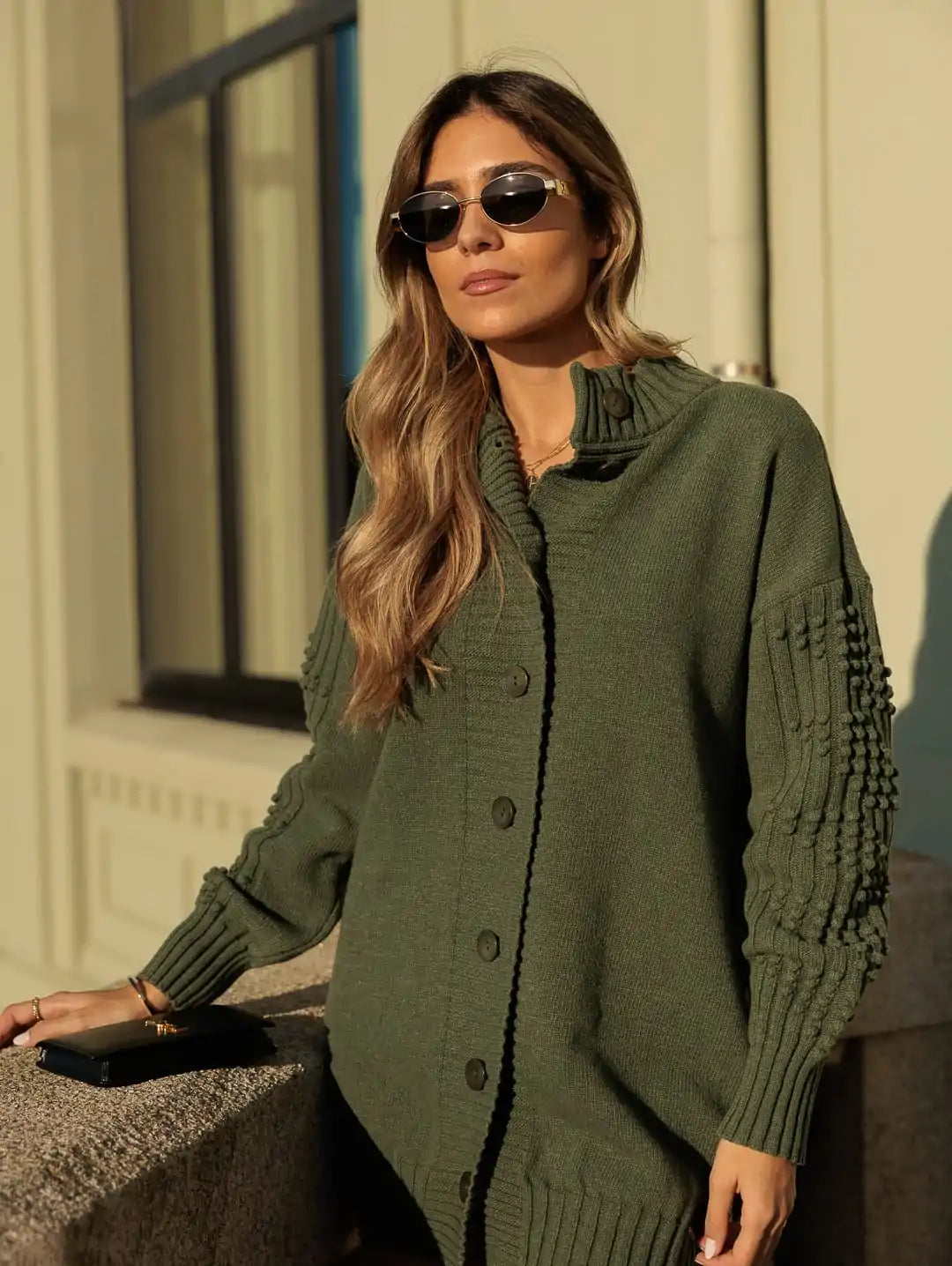 Casaco com detalhes em efeito canelado | Scripta